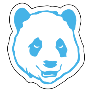Sexy Panda Sticker (Baby Blue)
